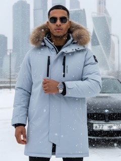 Куртка парка зимняя мужская с мехом енота оптом — купить недорого от производителя в Москве 9537-1S