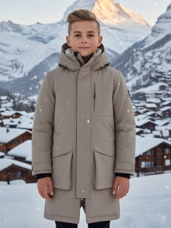 Парка зимняя подростковая для мальчика 9539B — купить оптом недорого от производителя в Москве