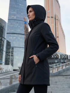 Парка женская софтшелл виндстоппер с капюшоном купить оптом от производителя недорого в Москве МТФОРС 9614_1Ch