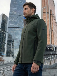 Ветровка мужская софтшелл виндстоппер с капюшоном купить оптом от производителя недорого в Москве 9615_1Kh