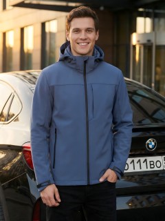 Ветровка мужская софтшелл виндстоппер с капюшоном купить оптом от производителя недорого в Москве 9615_1S