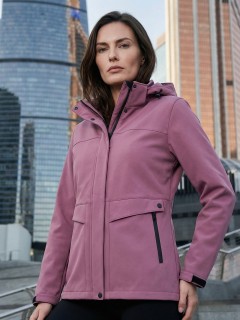Ветровка женская софтшелл виндстоппер с капюшоном купить оптом от производителя недорого в Москве 9616_1M