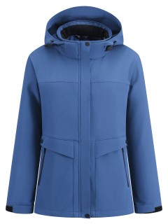 Ветровка женская софтшелл виндстоппер с капюшоном купить оптом от производителя недорого в Москве 9616_1S