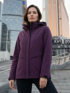 Ветровка женская софтшелл виндстоппер с капюшоном купить оптом от производителя недорого в Москве 9616_1TF