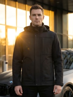 Ветровка мужская софтшелл виндстоппер с капюшоном купить оптом от производителя недорого в Москве 9617_1Ch