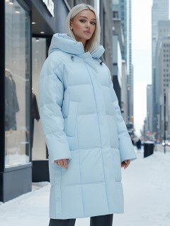 Купить пальто куртку женскую утепленную с капюшоном зимнюю оптом от производителя недорого в Москве 9619Gl