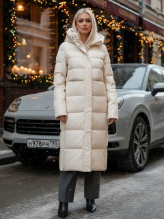 Купить пальто куртку женскую утепленную с капюшоном зимнюю оптом от производителя недорого в Москве 9620B