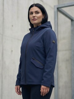 Женская ветровка софтшелл большого размера с капюшоном оптом от производителя Москва недорого 9620_1TS