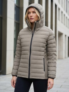 Куртка женская гибридная стёганая с графеновой подкладкой купить оптом от производителя в Москве 9622_1B