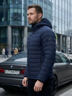 Куртка мужская стёганая с капюшоном с графеновой подкладкой купить оптом от производителя в Москве 9623_1TS