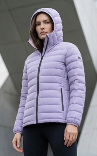 Куртка женская стёганая с капюшоном с графеновой подкладкой купить оптом от производителя в Москве 9624_1Sn