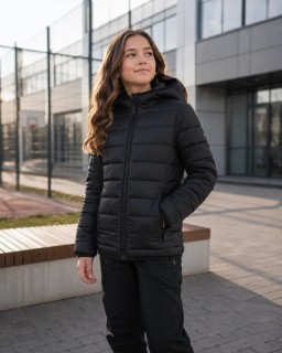 Стёганая куртка для девочки с капюшоном Тинсулейт | купить недорого оптом от производителя в Москве 9625_2Ch