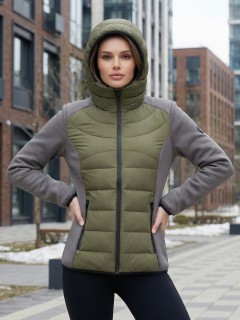 Куртка женская гибридная стёганая с графеновой подкладкой купить оптом от производителя в Москве 9626_1Kh
