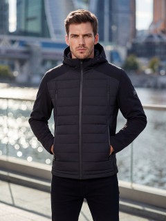 Куртка мужская гибридная стёганая с графеновой подкладкой купить оптом от производителя в Москве 9627_1Ch