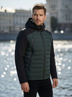 Куртка мужская гибридная стёганая с графеновой подкладкой купить оптом от производителя в Москве 9627_1Kh