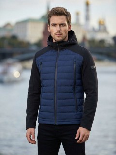 Куртка мужская гибридная стёганая с графеновой подкладкой купить оптом от производителя в Москве 9627_1S
