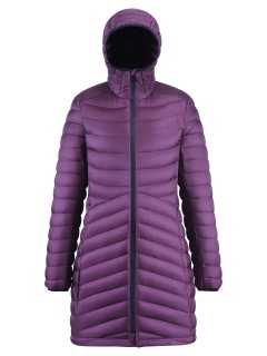 Куртка женская удлинённая стёганая с капюшоном купить оптом от производителя дешево в Москве 9628_1TF