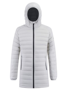 Куртка мужская удлинённая стёганая с капюшоном купить оптом от производителя дешево в Москве 9629_1B