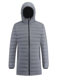 Куртка мужская удлинённая стёганая с капюшоном купить оптом от производителя дешево в Москве 9629_1Sr