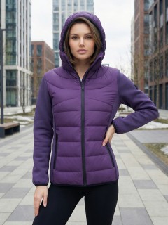 Куртка женская гибридная стёганая с графеновой подкладкой купить оптом от производителя в Москве 9630_1F