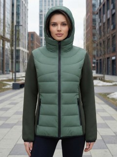 Куртка женская гибридная стёганая с графеновой подкладкой купить оптом от производителя в Москве 9630_1Kh