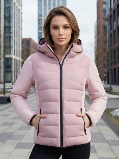 Куртка женская гибридная стёганая с графеновой подкладкой купить оптом от производителя в Москве 9630_1R