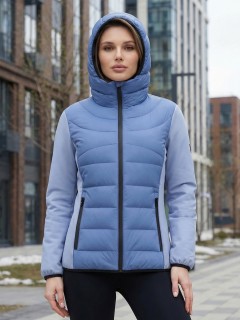Куртка женская гибридная стёганая с графеновой подкладкой купить оптом от производителя в Москве 9630_1S