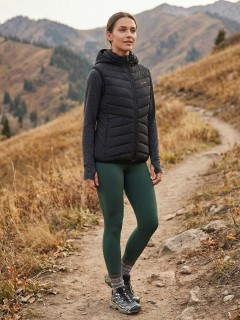 Жилет женский лёгкий стёганый с капюшоном купить оптом от производителя недорого в Москве 9636_2Ch