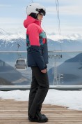 Купить Горнолыжный костюм женский зимний розового цвета 0005R, фото 4