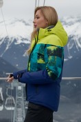 Купить Горнолыжный костюм женский зимний салатового цвета 0005Sl, фото 5