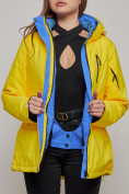 Купить Горнолыжный костюм женский зимний желтого цвета 005J, фото 13