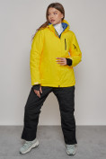Купить Горнолыжный костюм женский зимний желтого цвета 005J, фото 22