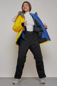 Купить Горнолыжный костюм женский зимний желтого цвета 005J, фото 26
