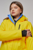Купить Горнолыжный костюм женский зимний желтого цвета 005J, фото 9