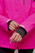 Купить Горнолыжный костюм женский зимний розового цвета 005R, фото 10