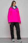 Купить Горнолыжный костюм женский зимний розового цвета 005R, фото 22
