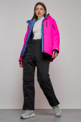 Купить Горнолыжный костюм женский зимний розового цвета 005R, фото 25