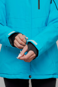 Купить Горнолыжный костюм женский зимний синего цвета 005S, фото 11