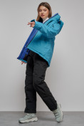 Купить Горнолыжный костюм женский зимний синего цвета 005S, фото 22