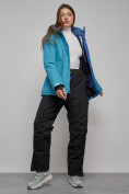 Купить Горнолыжный костюм женский зимний синего цвета 005S, фото 23