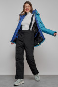 Купить Горнолыжный костюм женский зимний синего цвета 005S, фото 24