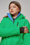 Купить Горнолыжный костюм женский зимний зеленого цвета 005Z, фото 11