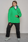 Купить Горнолыжный костюм женский зимний зеленого цвета 005Z, фото 18