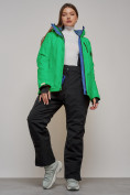 Купить Горнолыжный костюм женский зимний зеленого цвета 005Z, фото 20