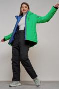 Купить Горнолыжный костюм женский зимний зеленого цвета 005Z, фото 21