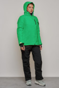 Купить Горнолыжный костюм женский зимний зеленого цвета 005Z, фото 7