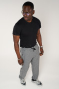 Купить Брюки джоггеры спортивные большого размера мужские серого цвета 006Sr, фото 15