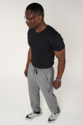 Купить Брюки джоггеры спортивные большого размера мужские серого цвета 006Sr, фото 16