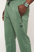 Купить Брюки джоггеры спортивные большого размера мужские зеленого цвета 006Z, фото 12