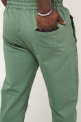 Купить Брюки джоггеры спортивные большого размера мужские зеленого цвета 006Z, фото 14